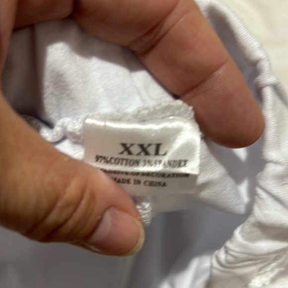 White sequined front leggings 7/8 new with tags stretchy elastic waist - Picture 4 of 8